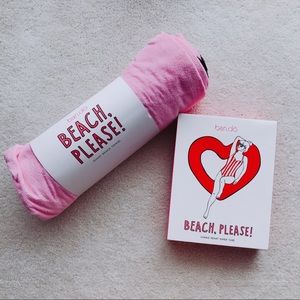 Beach Towel & Heart Shaped Pool Inner Tube Floatie